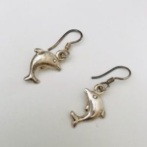 Silver Dolphin Earrings